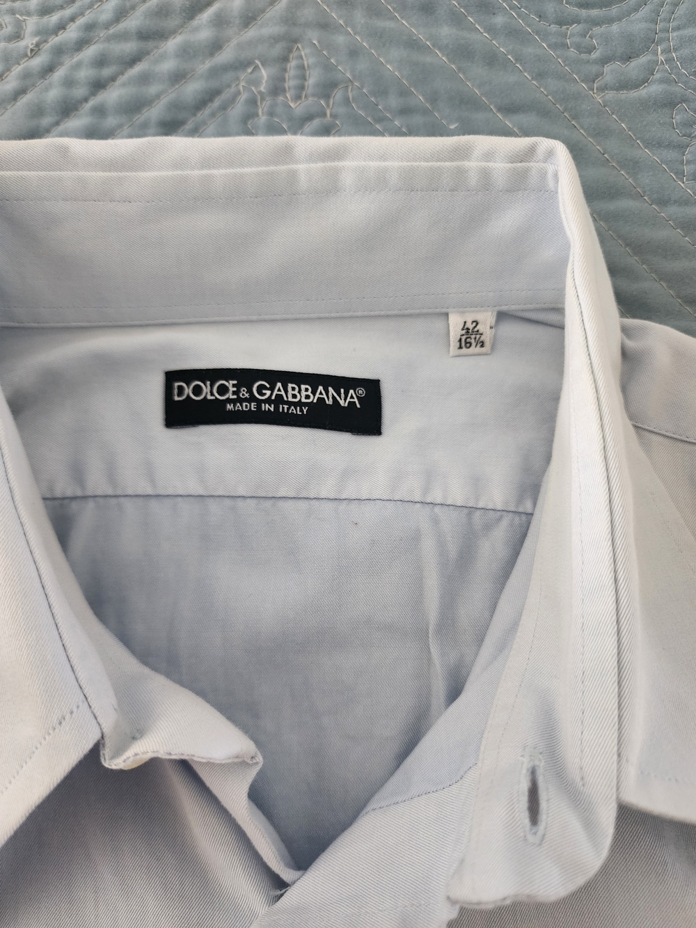 Dolce & Gabbana Mens Light Blue Dress Shirt